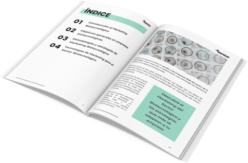 Mockup revista - Guía de Marketing para la industria biotecnológica